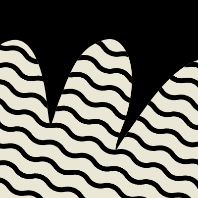 Flower Crop Wave Line Element from Modular Tiles Set