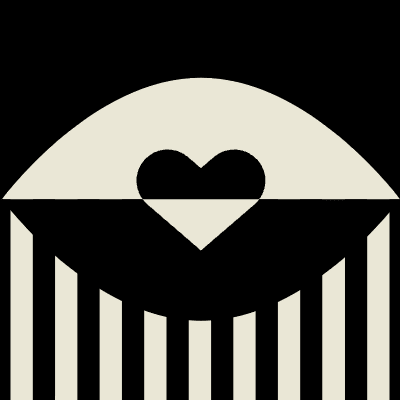Heart In Eye Stripe Line Element from Modular Tiles Set