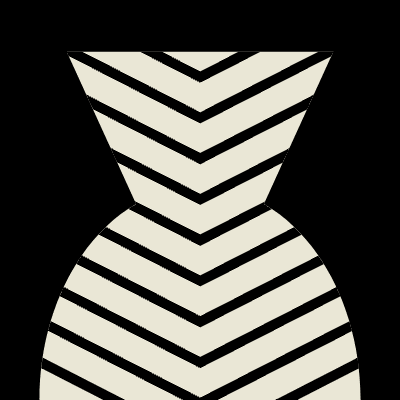 Vase Herringbone Element from Modular Tiles Set