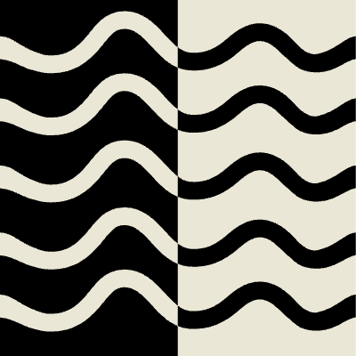 Wave Line Half Element from Modular Tiles Set