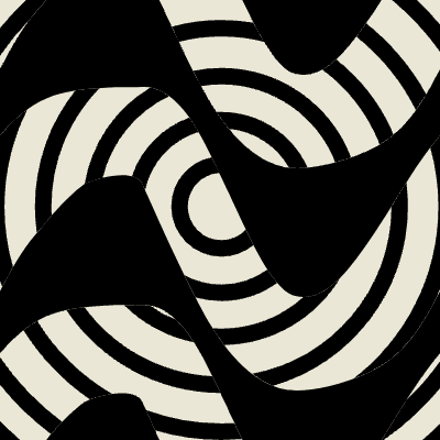 Wave Line Scratch Focus Circle Element from Modular Tiles Set