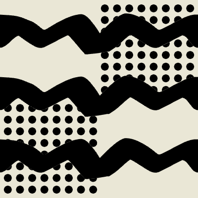 Zigzag Worm Dot Checker Element from Modular Tiles Set