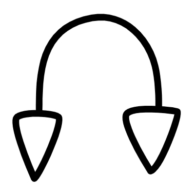 Both Directions Triangle Arrow 1 Element from Variable Scribbles Set