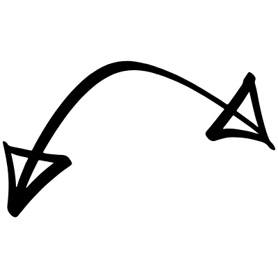 Both Directions Triangle Arrow 2 Element from Beveled Scribbles Set