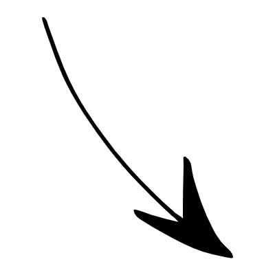 Pointing Curve Triangle Arrow Doodle Element from Beveled Scribbles Set