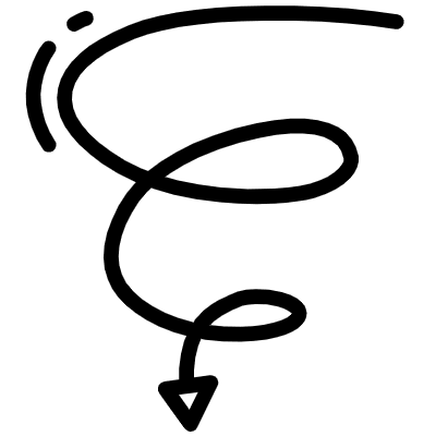 Spiral Arrow Line 17 Element from Variable Scribbles Set