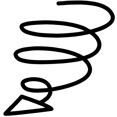 Spiral Arrow Line 2 Element from Variable Scribbles Set