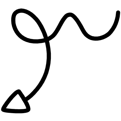 Spiral Arrow Line 21 Element from Variable Scribbles Set