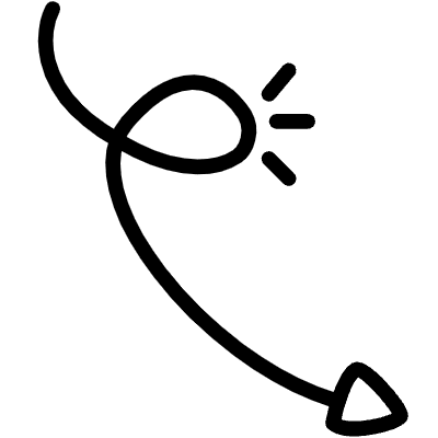 Spiral Arrow Line 23 Element from Variable Scribbles Set