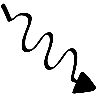Wiggle Triangle Doodle Arrow Element from Beveled Scribbles Set
