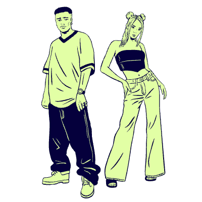 Hip Hop Y2k Illustration from Urban Hive - Free Set