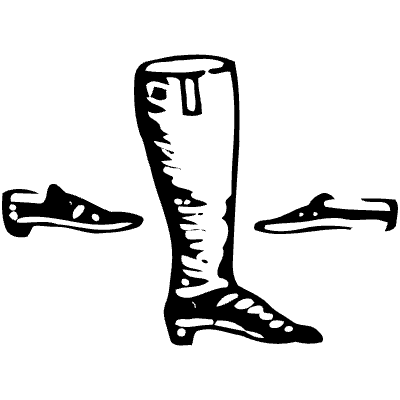 Boot 4 Element from Vintage Illustrations Set