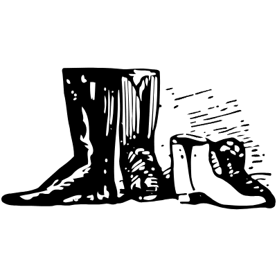 Boot 5 Element from Vintage Illustrations Set