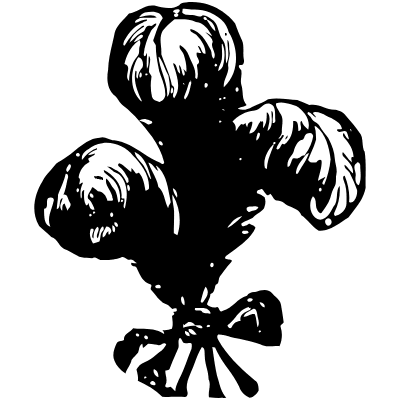 Burlesque Feathers Element from Vintage Illustrations Set