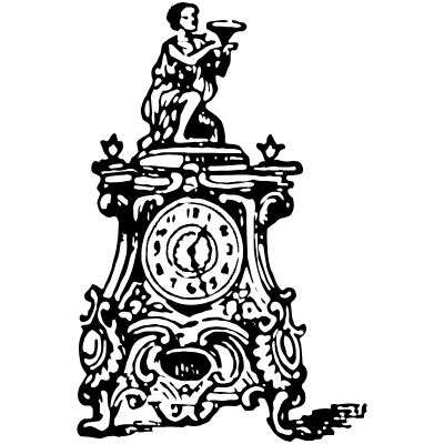 Clock Vintage 9 Element from Vintage Illustrations Set