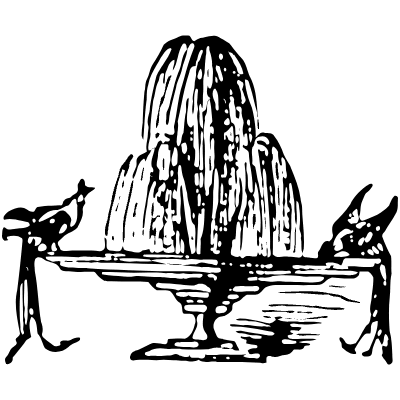 Fountain Element from Vintage Illustrations Set