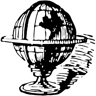 Glob Stand Element from Vintage Illustrations Set