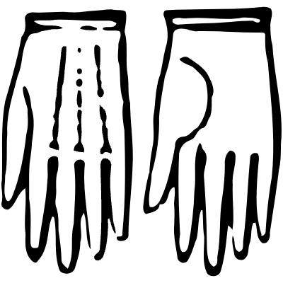 Gloves 2 Element from Vintage Illustrations Set