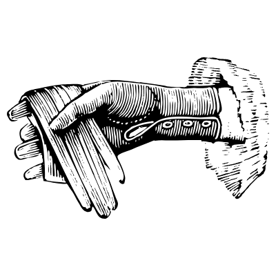 Gloves Element from Vintage Illustrations Set