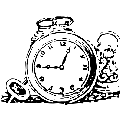 Hand Clock 5 Element from Vintage Illustrations Set