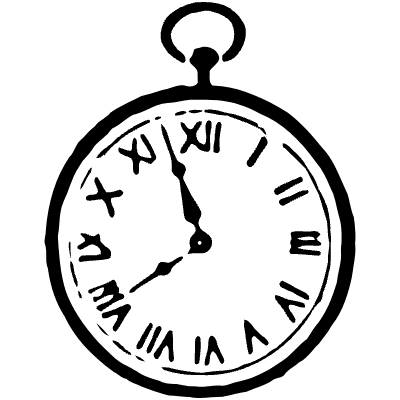 Hand Clock 7 Element from Vintage Illustrations Set