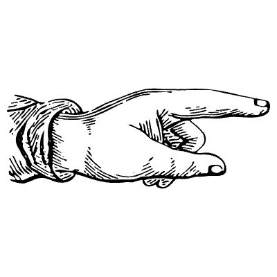 Hand Point 1 Element from Vintage Illustrations Set