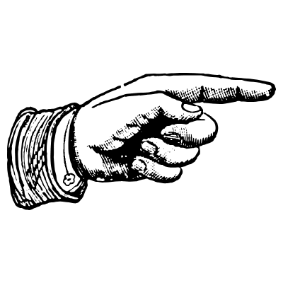 Hand Point 2 Element from Vintage Illustrations Set