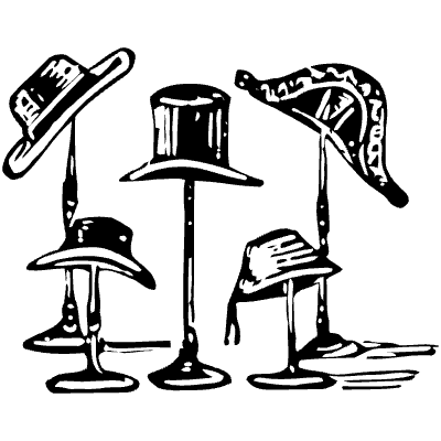 Hat Hanger 4 Element from Vintage Illustrations Set