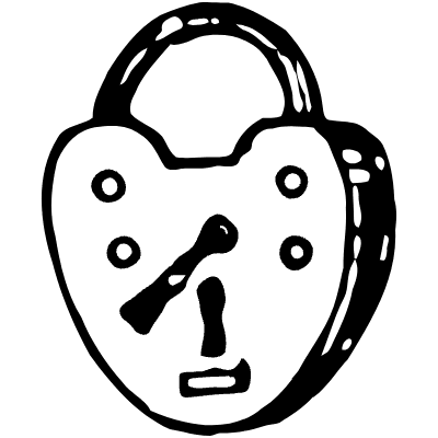 Lock 1 Element from Vintage Illustrations Set