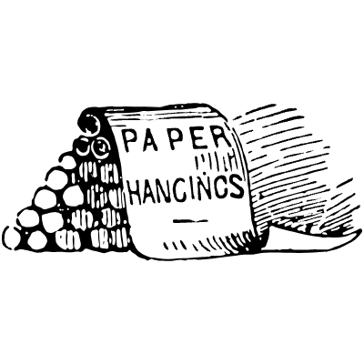 Paper Hangings Element from Vintage Illustrations Set