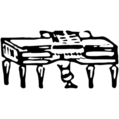 Piano 1 Element from Vintage Illustrations Set