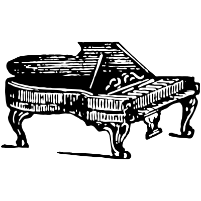 Piano 2 Element from Vintage Illustrations Set