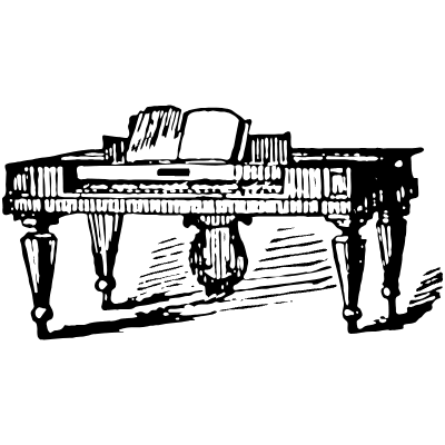 Piano 3 Element from Vintage Illustrations Set