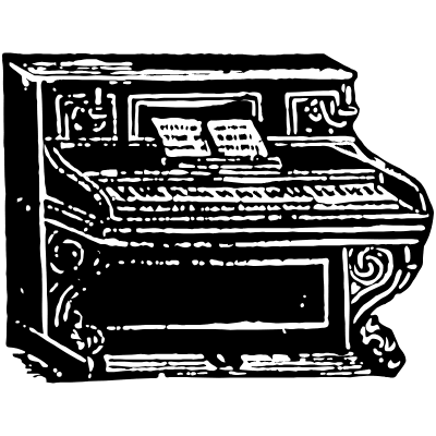 Piano 7 Element from Vintage Illustrations Set
