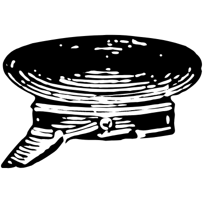 Police Cap Hat 1 Element from Vintage Illustrations Set