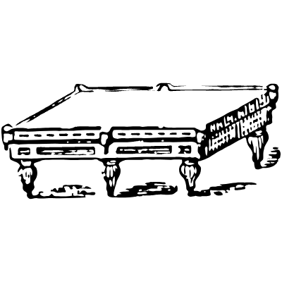 Pool Table 1 Element from Vintage Illustrations Set