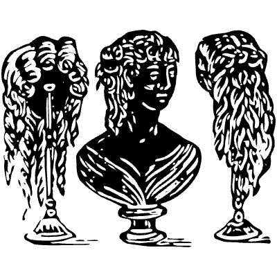 Wig Element from Vintage Illustrations Set