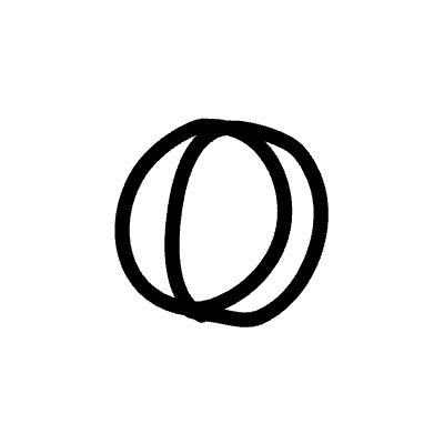 Abstract Circle Ring Filled 2 Element from Scribbles (Variable Thickness Style) Set