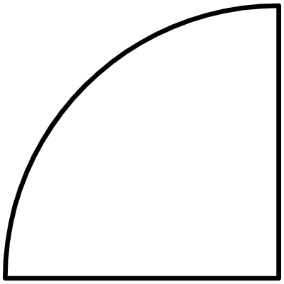 Abstract Circle Sharp Half Element from Geometrica (Line) Set