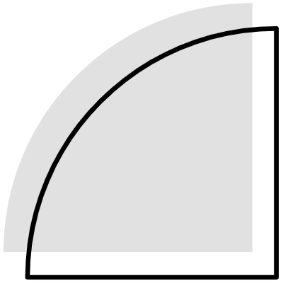 Abstract Circle Sharp Half Element from Geometrica (Combo) Set