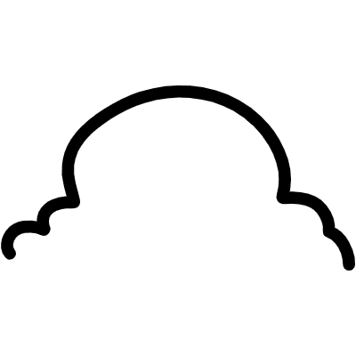 Abstract Cloud Mark Line 1 Element from Scribbles (Variable Thickness Style) Set