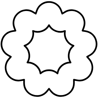 Abstract Donut Element from Geometric Shapes - Duo Set