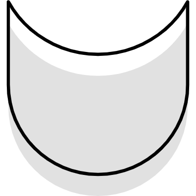 Abstract Half Moon Element from Geometrica (Combo) Set