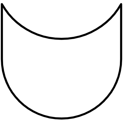 Abstract Half Moon Element from Geometrica (Line) Set