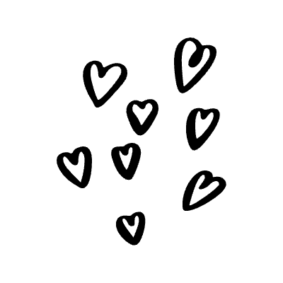 Abstract Hearts Element from Scribbles (Sketch Style) Set