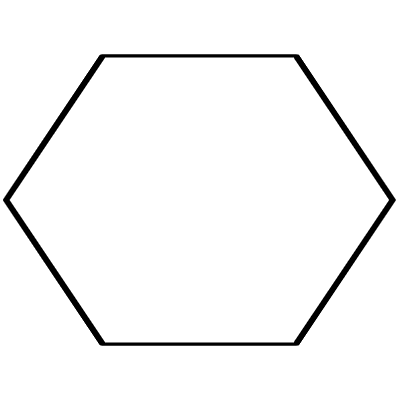 Abstract Hexagon Vertical Element from Geometrica (Line) Set