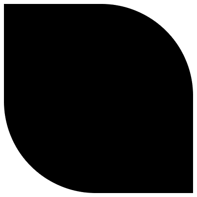 Abstract Oval Sharp Element from Geometrica (Solid) Set