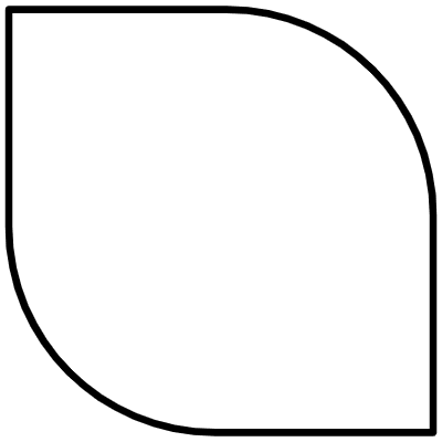 Abstract Oval Sharp Element from Geometrica (Line) Set