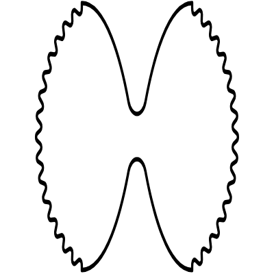 Abstract Pastry Bow Element from Geometrica (Line) Set
