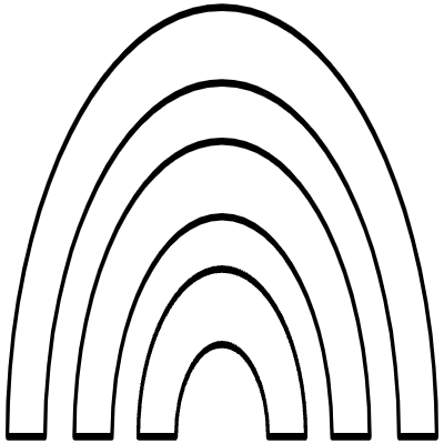 Abstract Rainbow Element from Geometrica (Line) Set